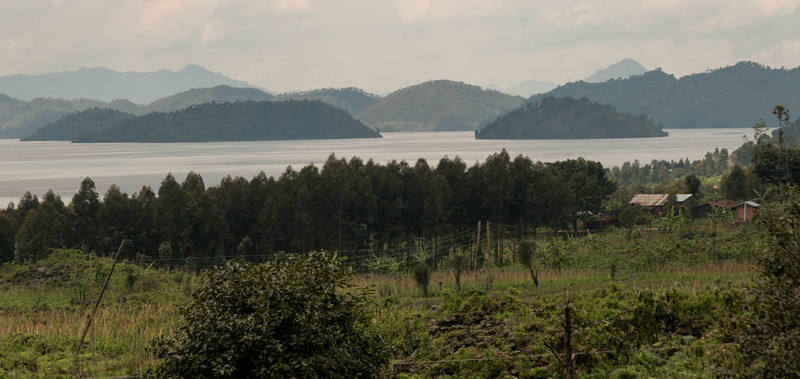 Twin Lakes in Rwanda of Lake Ruhondo and Lake Burera, Volcanoes National Park